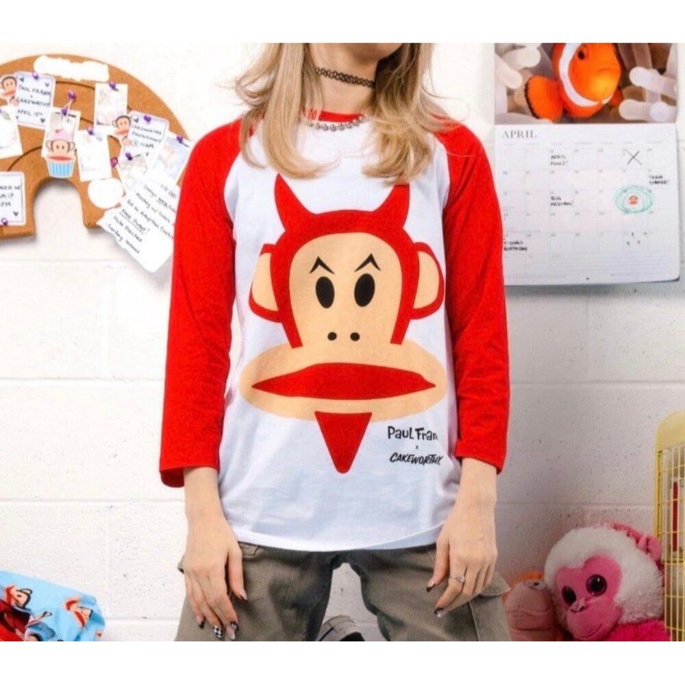 NEW Paul Frank Julius Monkey Devil Rebel Raglan Shirt Unisex Old Skool Top